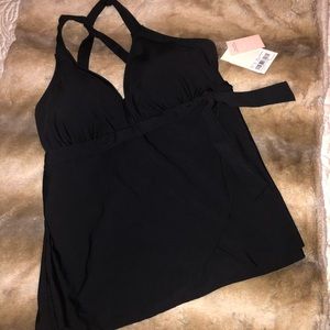 Alex Marie Tie Side Tiered Halterkini Swimsuit Top